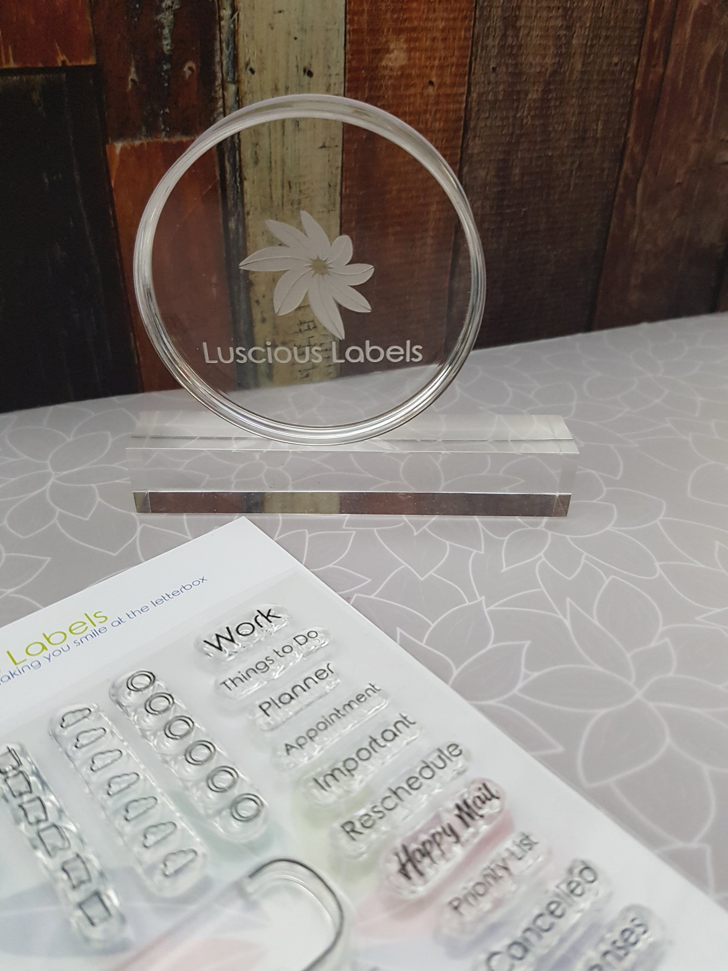 Luscious Labels Acrylic Stamp Block - Limited Stock!