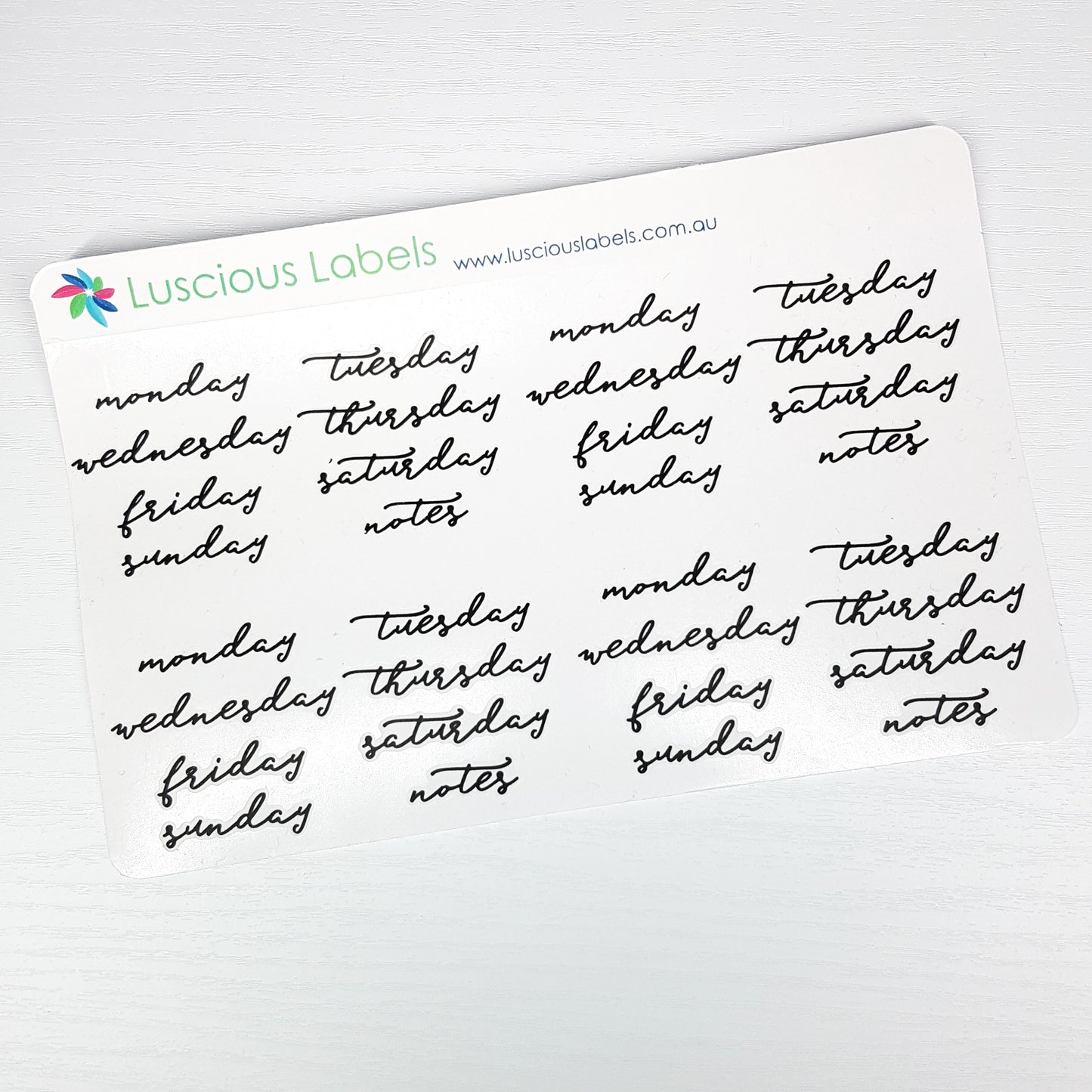 Days of the week - Pip's Font SC17