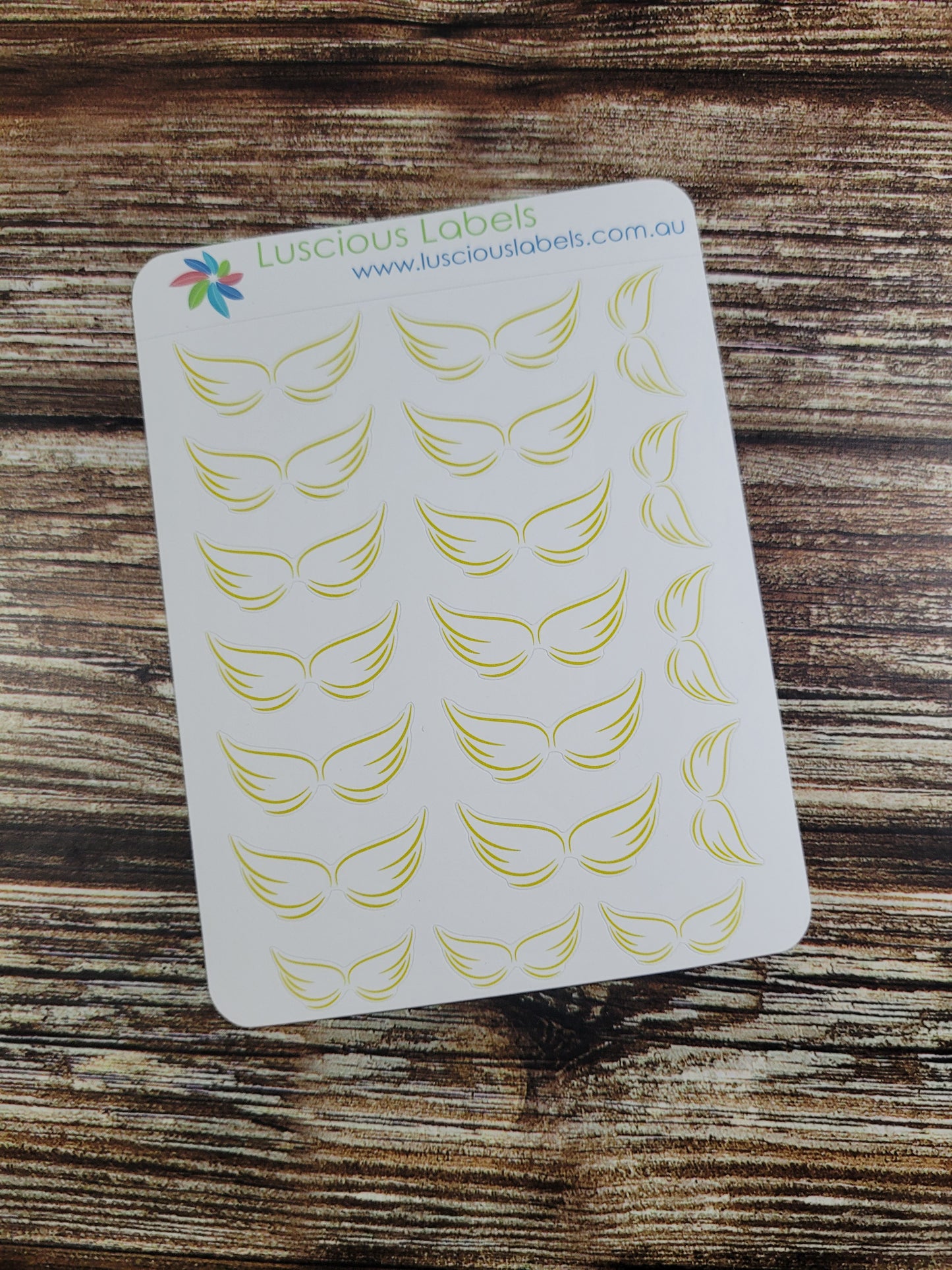 Delicate Wing Memorial Stickers for remembering Loved ones