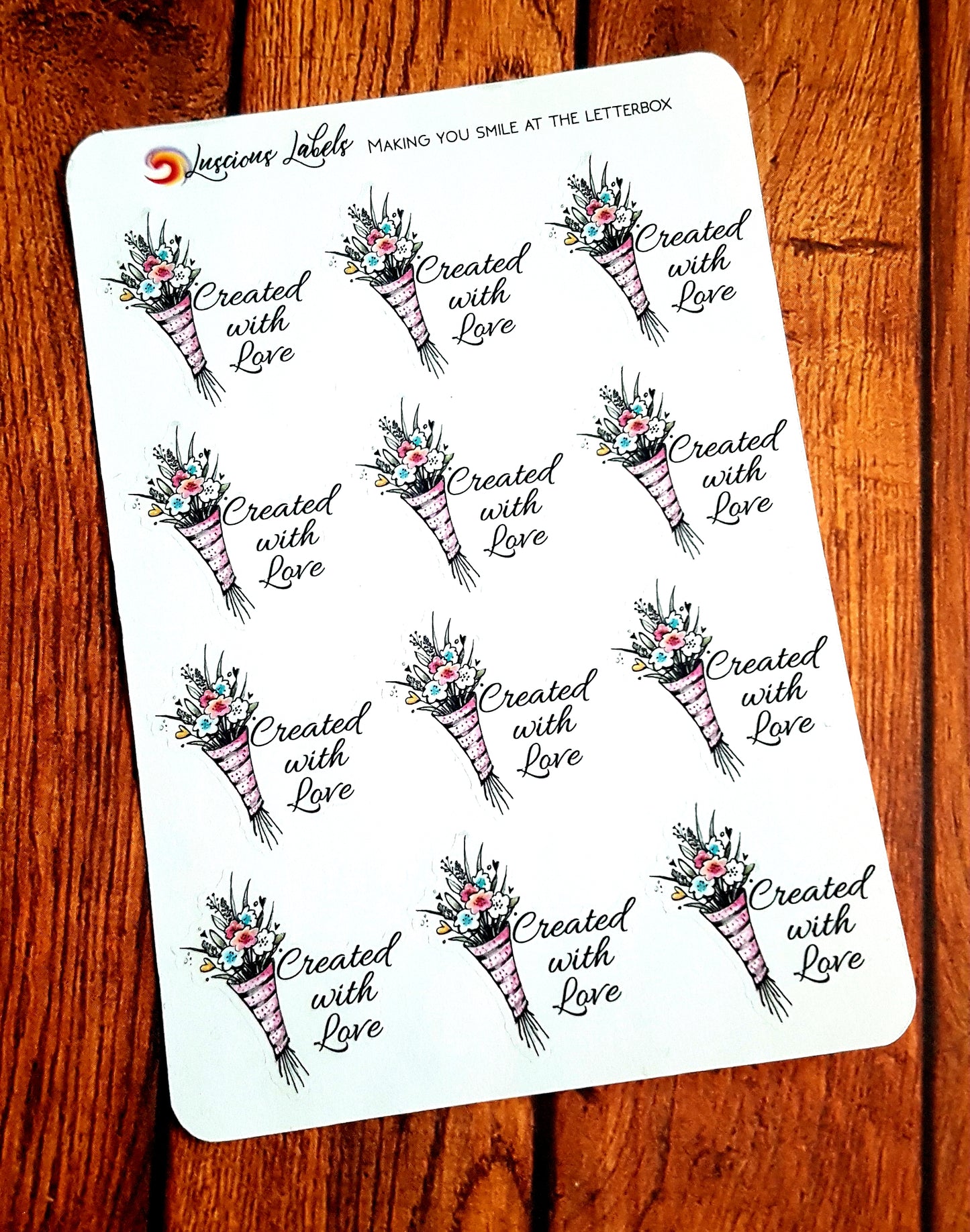 Created with Love Craft Stickers