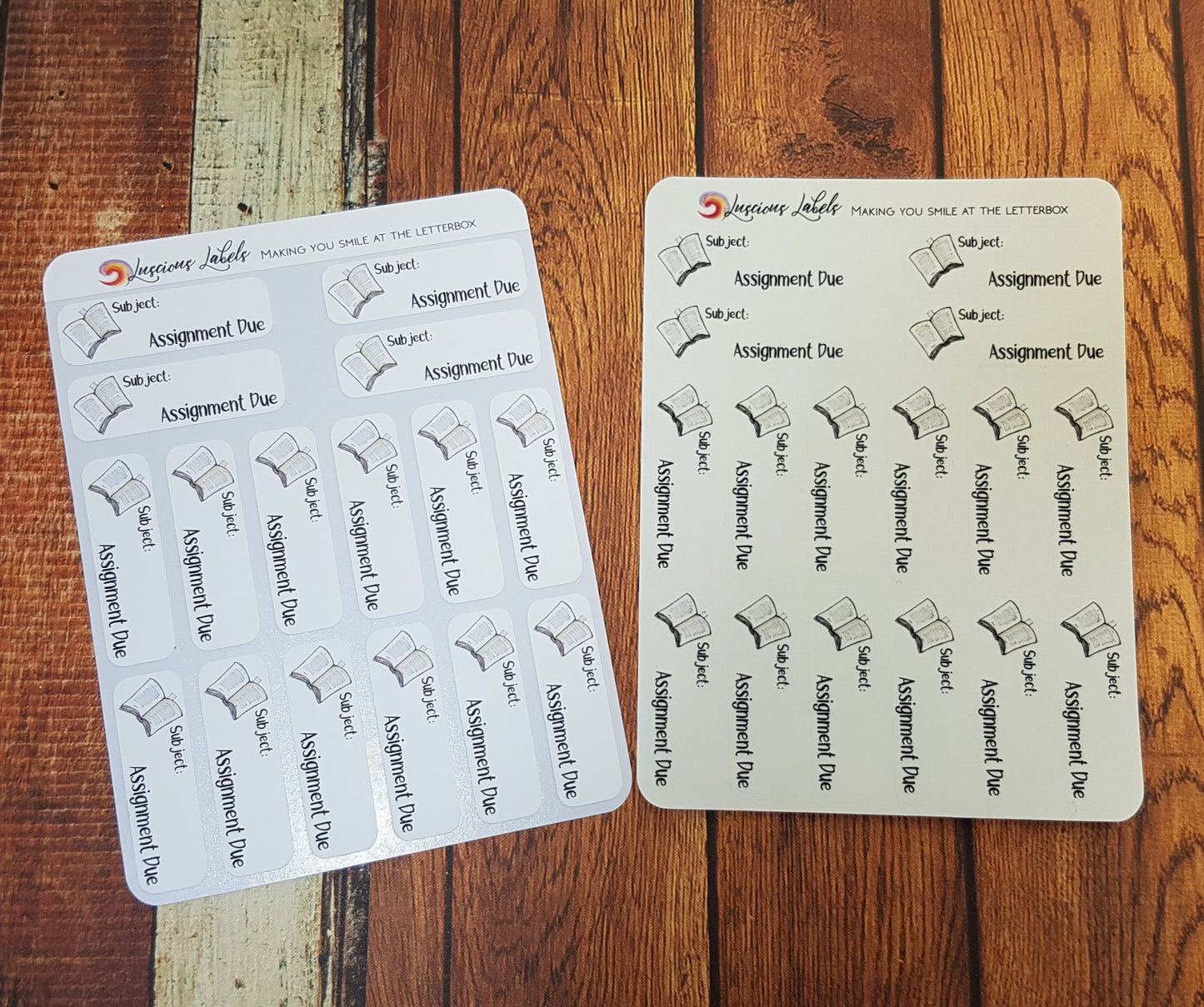 Assignment Due Stickers for University or School S04