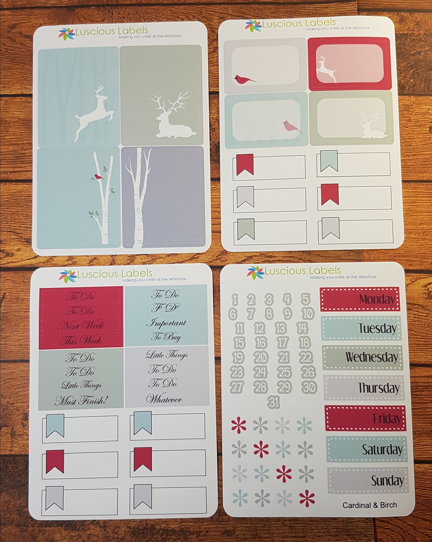 Cardinal & Birch Weekly Planner Kit