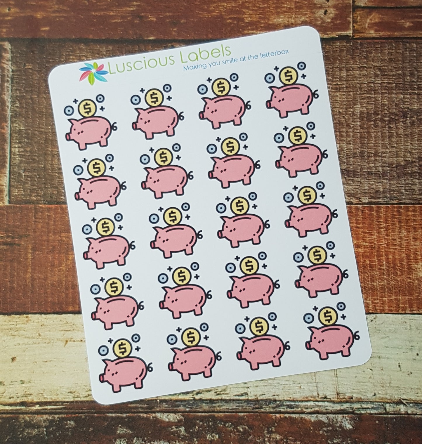 Piggy Bank Stickers H52