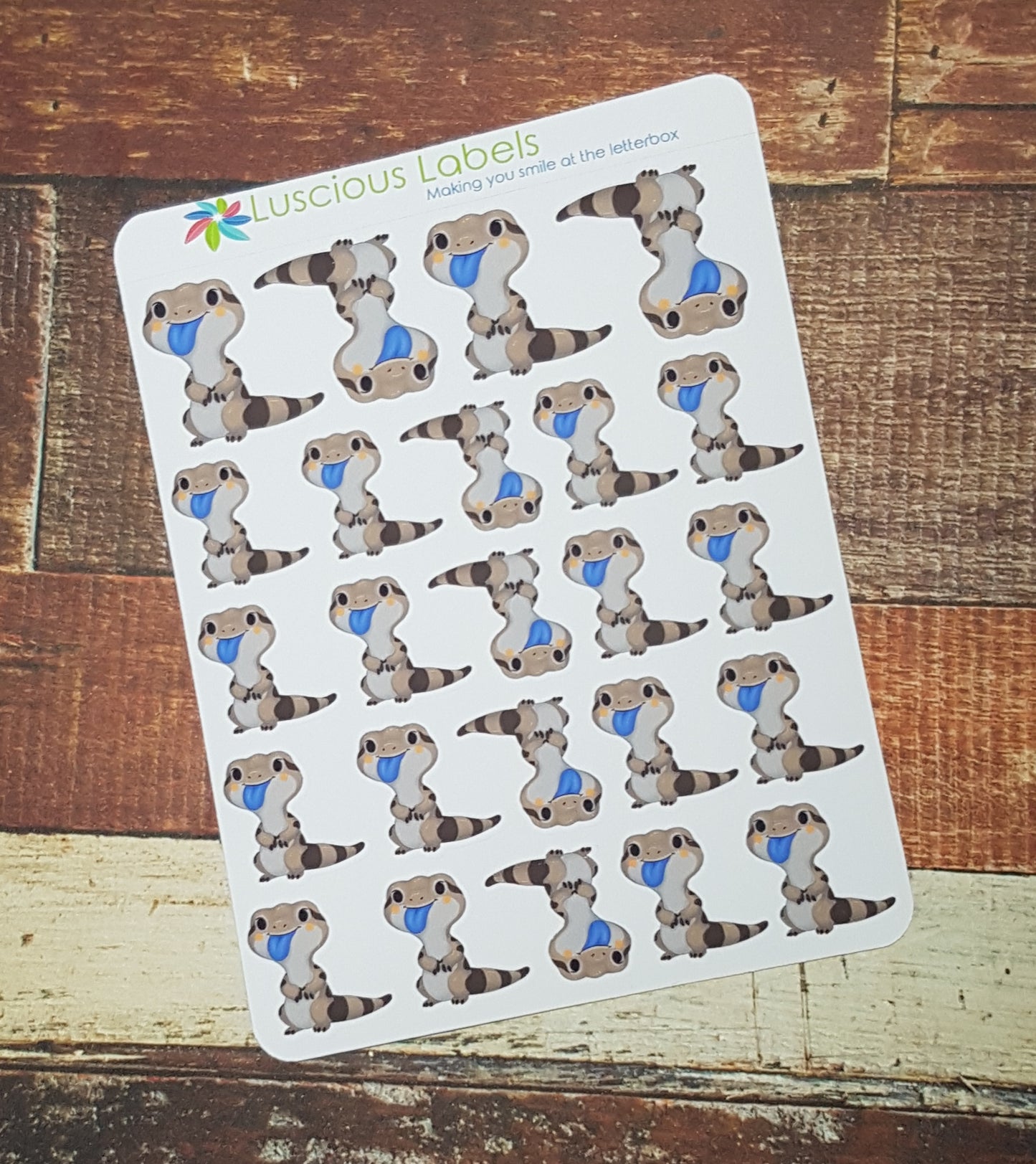 Blue Tongue Lizard Stickers