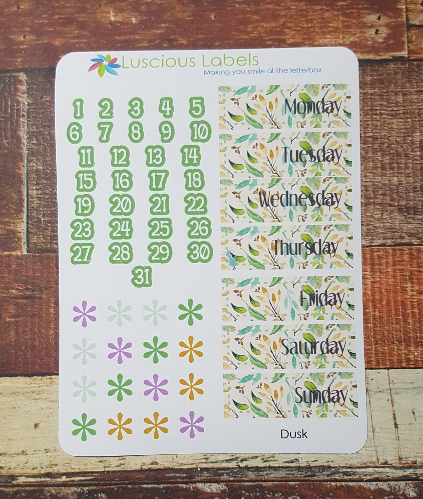 Watercolour Floral Weekly Kit