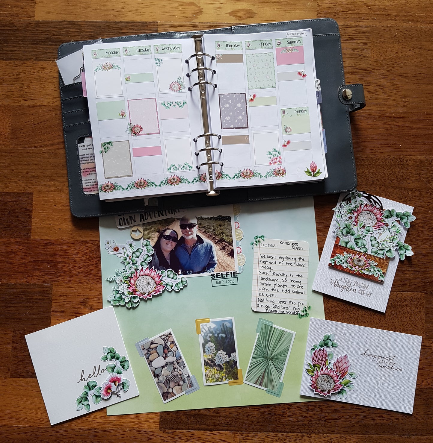 Painted Protea Vertical Weekly Kit VK03