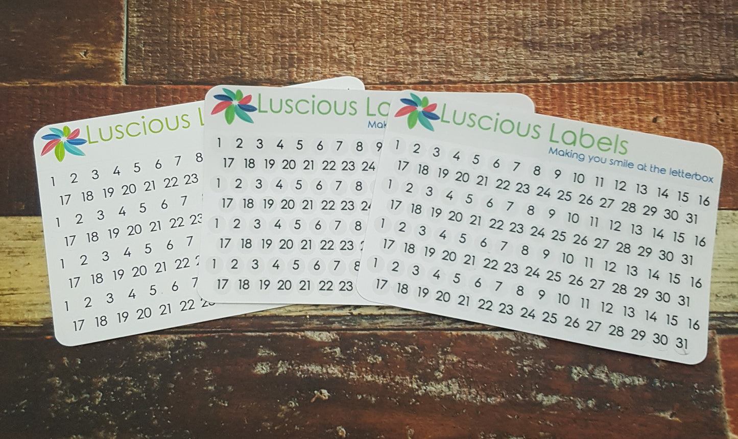 Mini Date Dots suitable for smaller planners