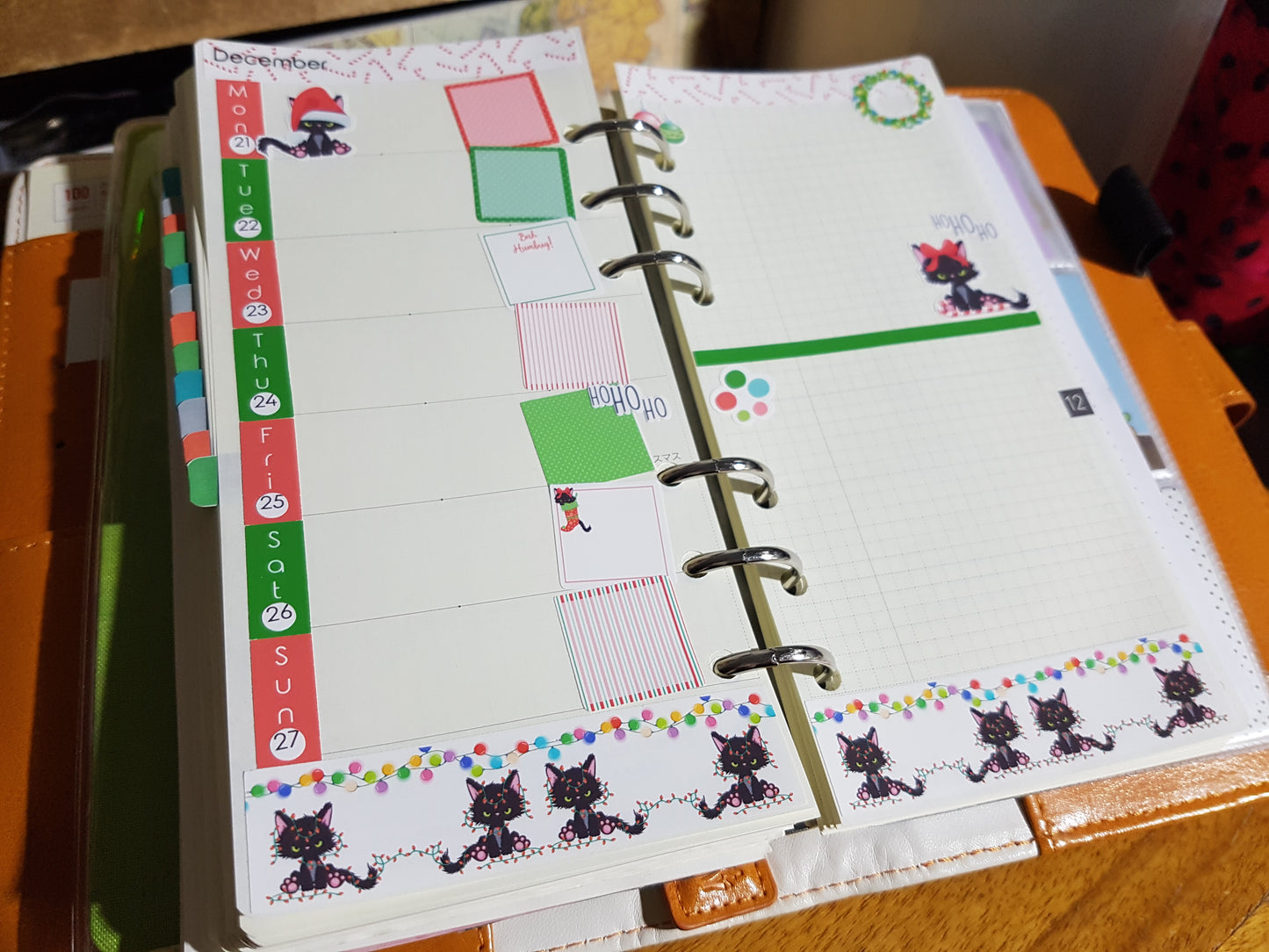 Weeks Kits for Small Planners - Angry Kitty Christmas