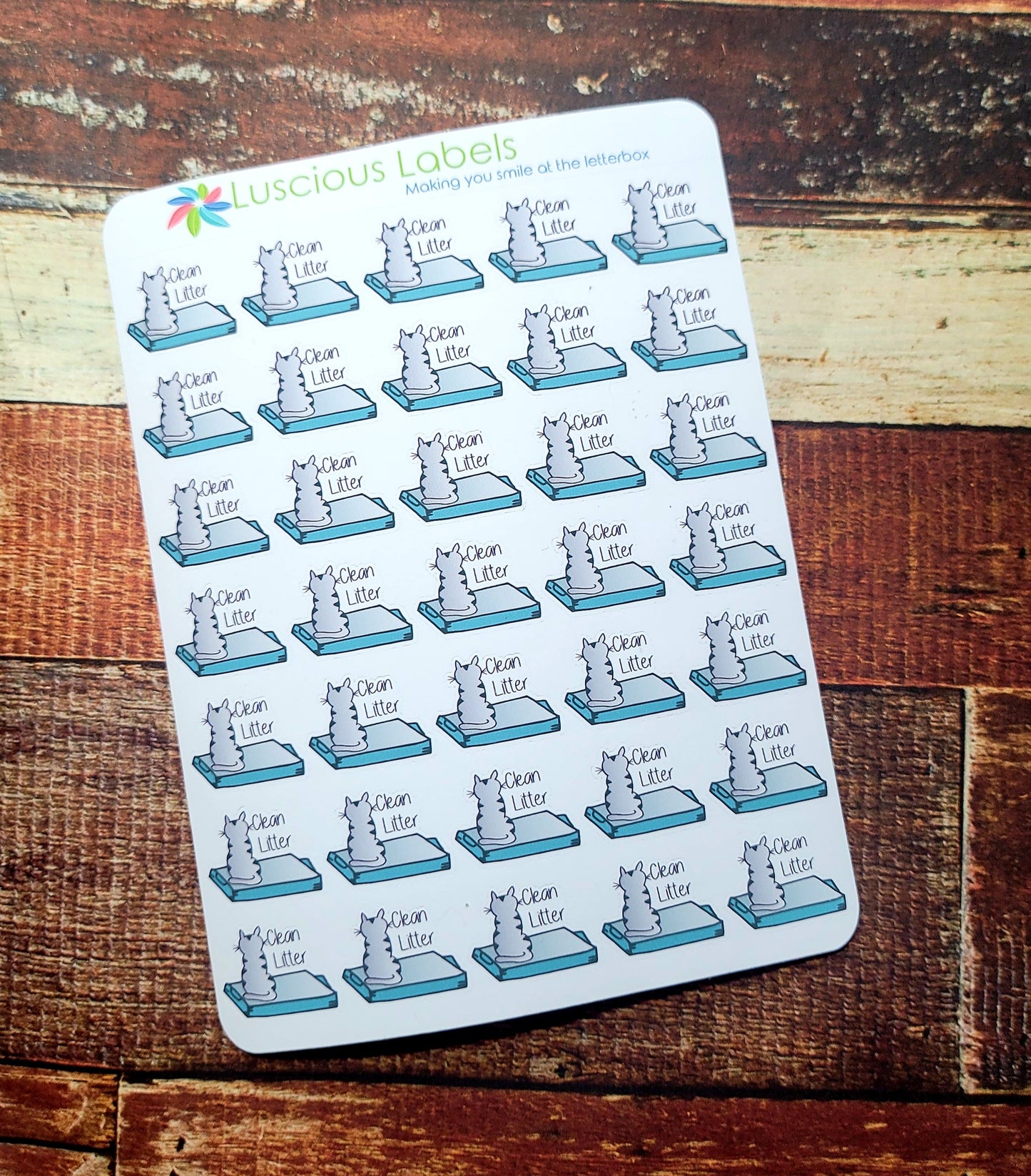 Clean Litter Tray Stickers