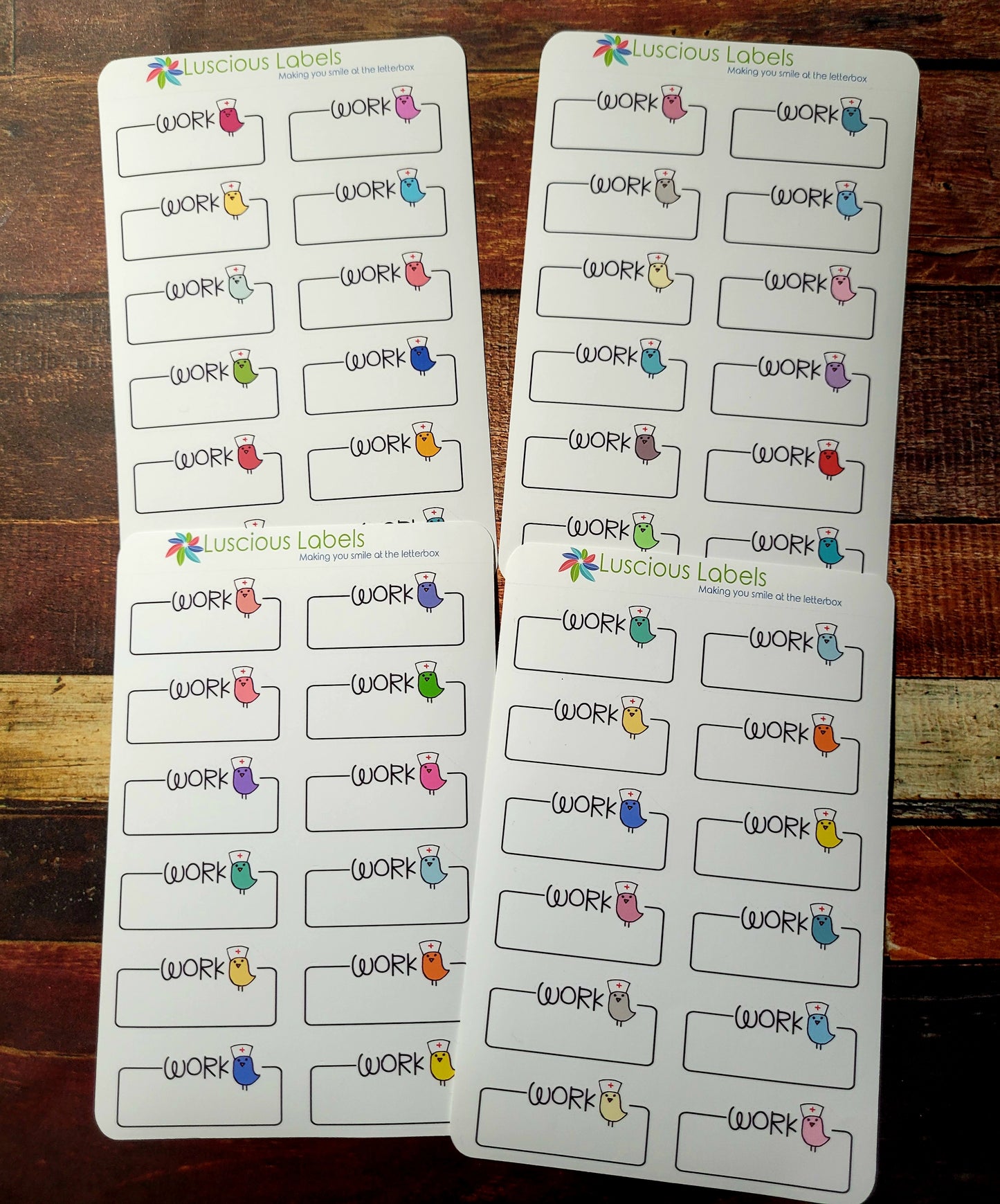 Nursing Shift Stickers | Nurse Birds Work Boxes (24) WK10