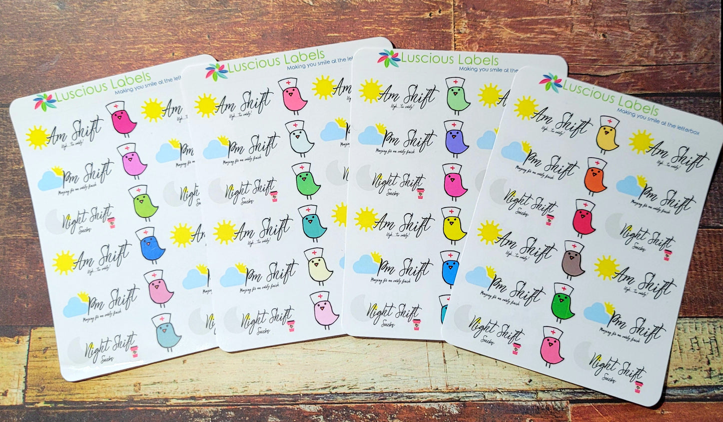 Nursing Shift Work Stickers (48) WK11