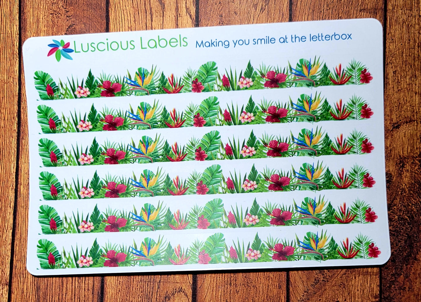 Tropical Floral Washi Strips