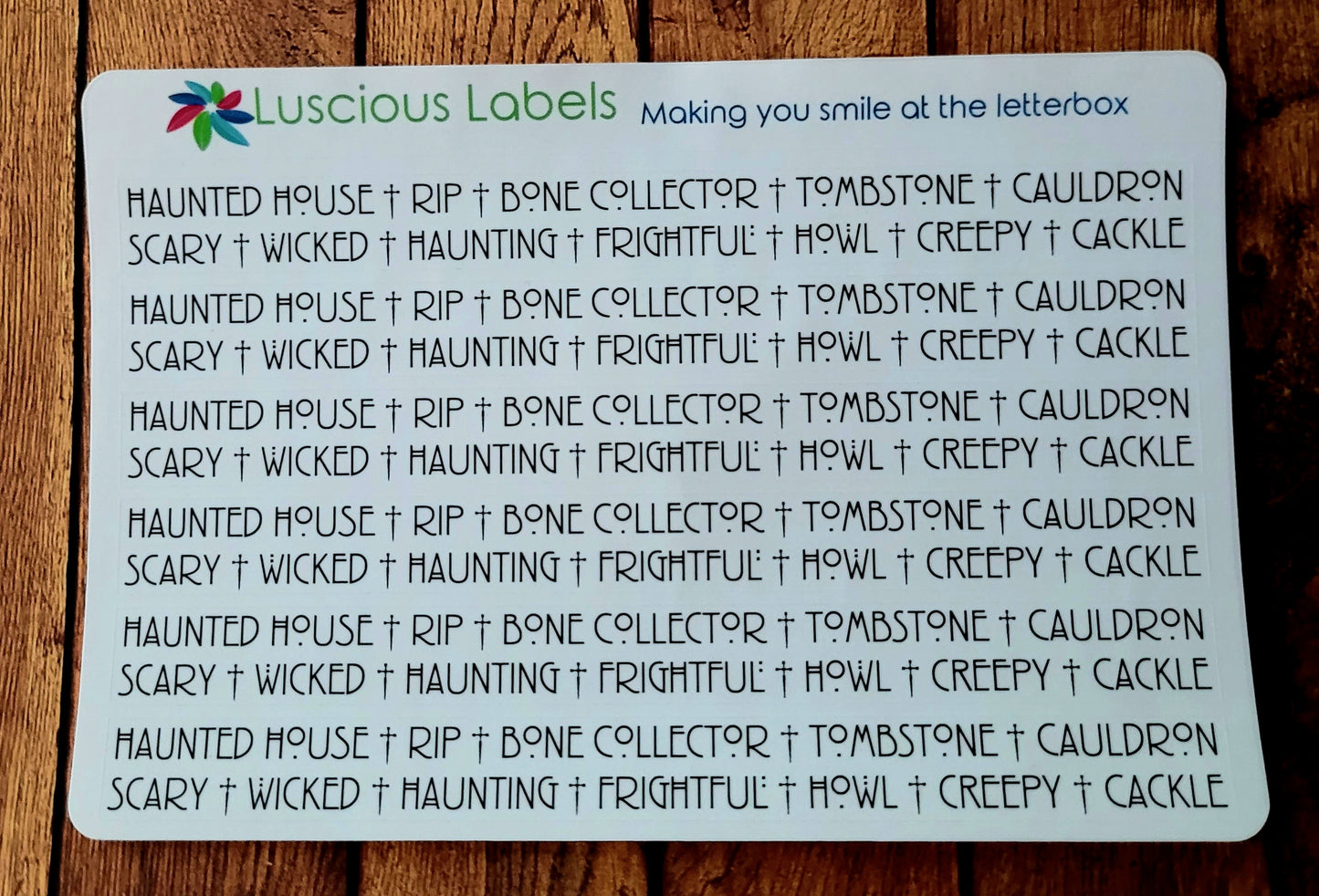 Halloween Washi Strips - Text