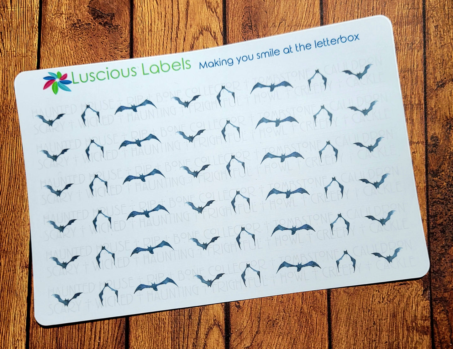 Halloween Washi Strips - Bat & Spooky Text