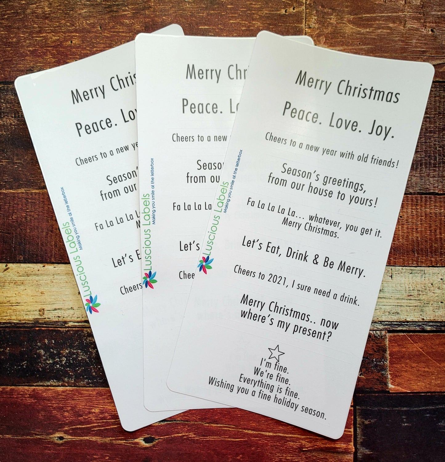 The Christmas Sentiments Collection By Luscious Labels