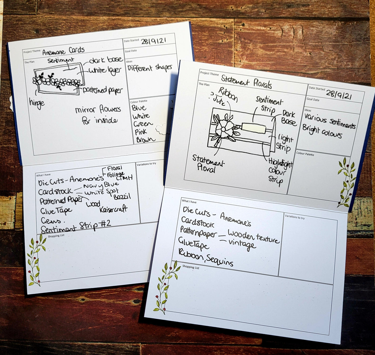 Card Maker Project Cards