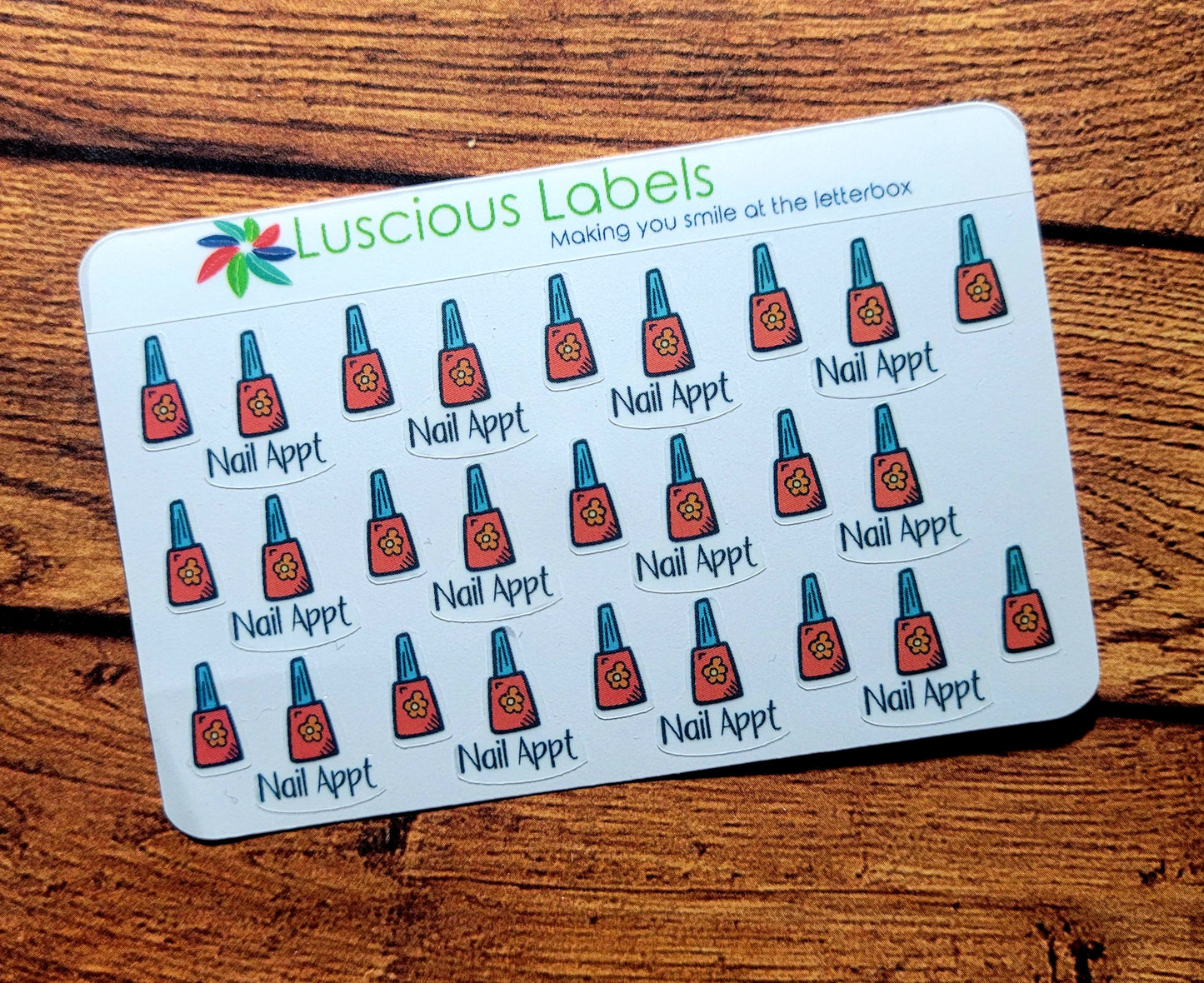 Mini Icon Nail Polish Manicure Planner Stickers MI28