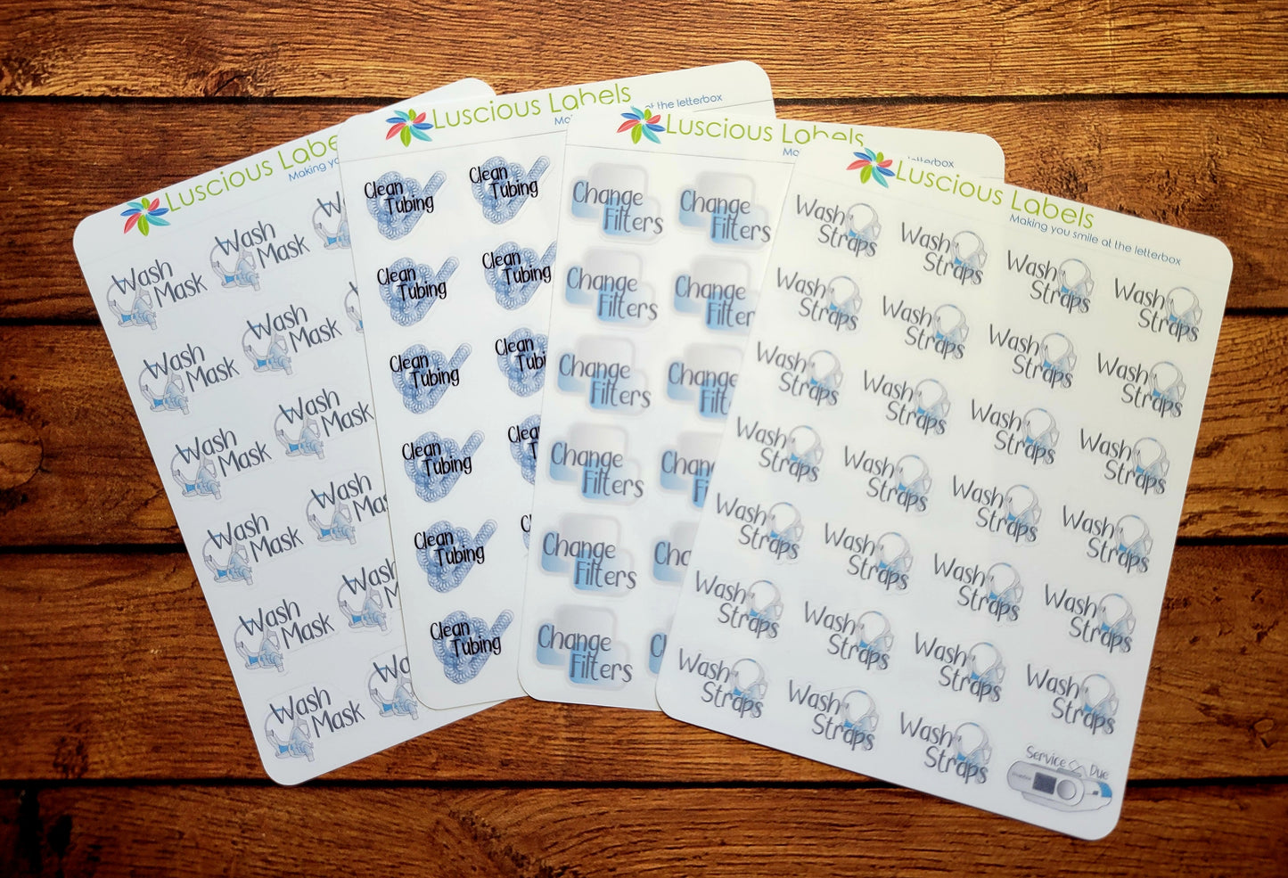 CPAP Maintenance Stickers