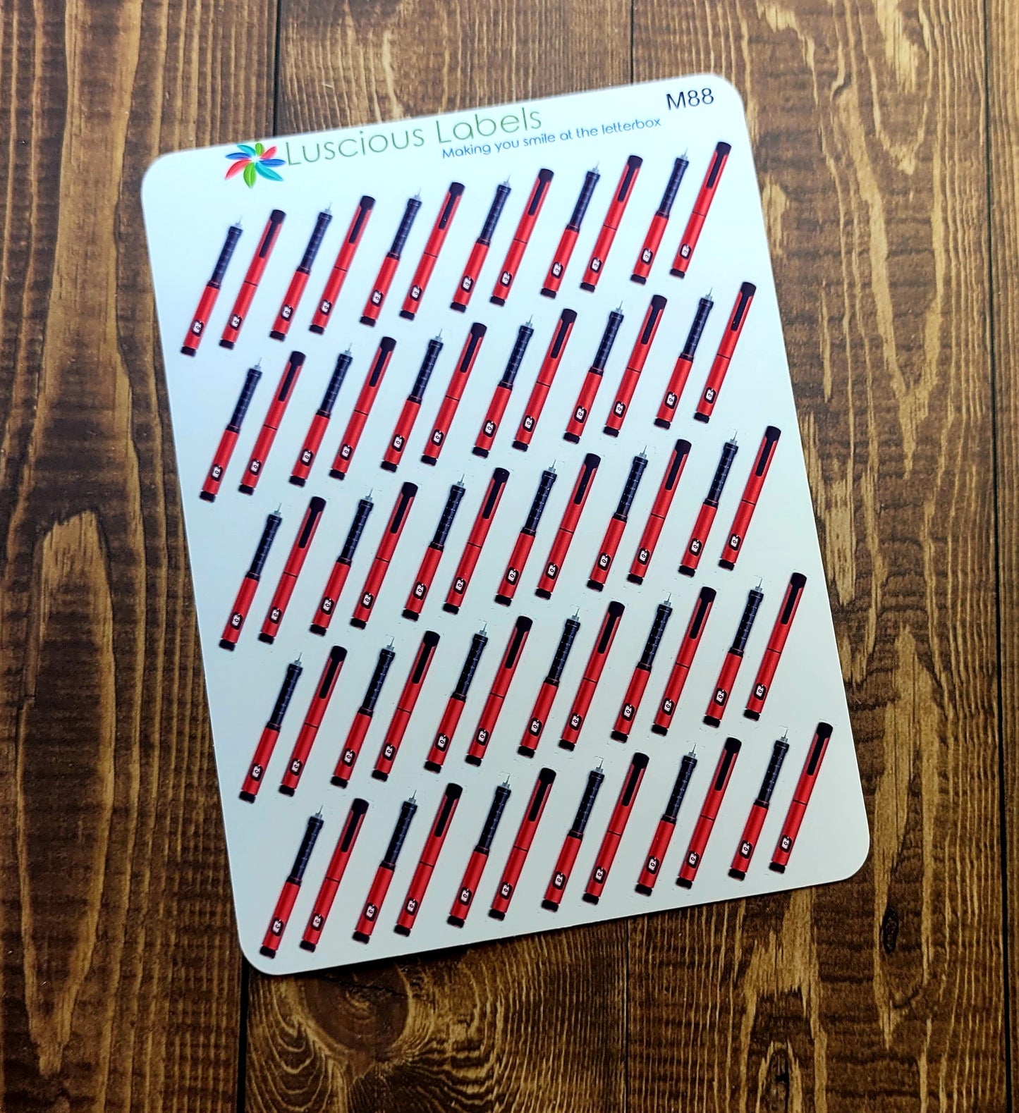 Injectable Medication Pen Stickers M88