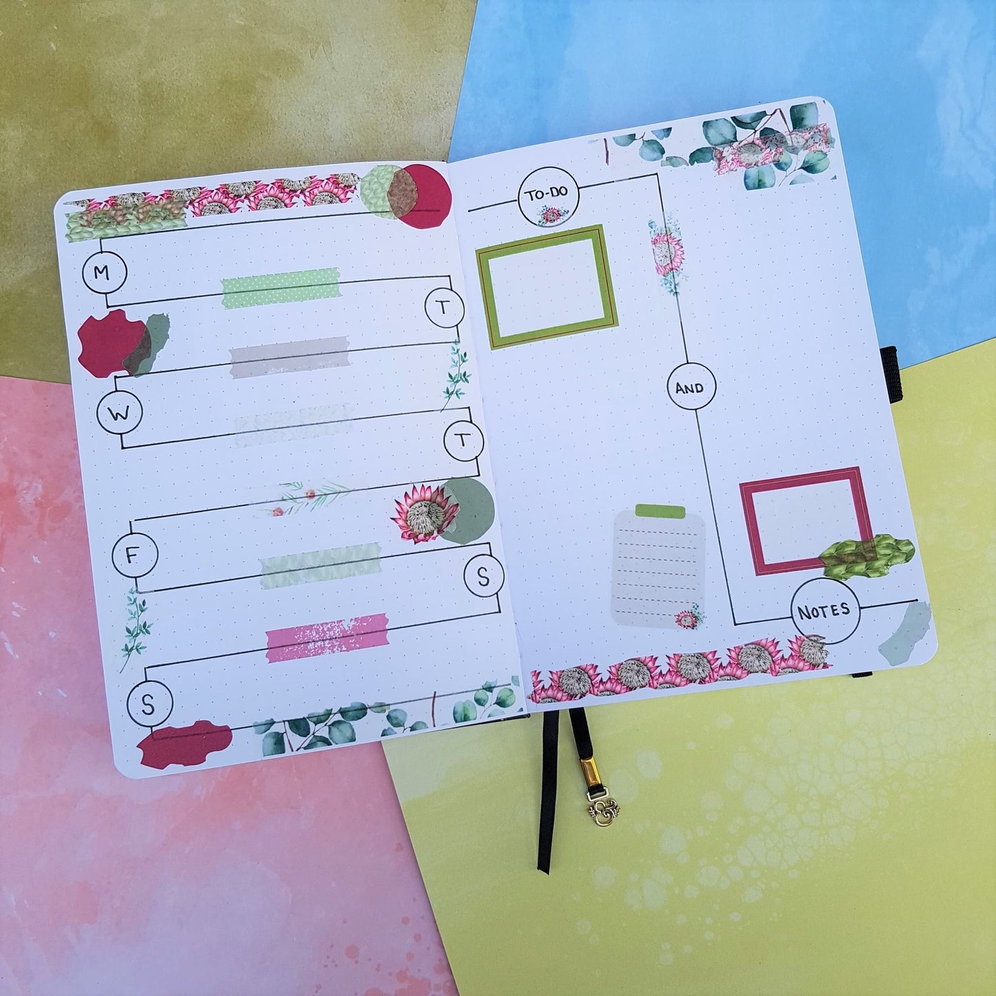 Painted Protea Decorative Journaling Stickers