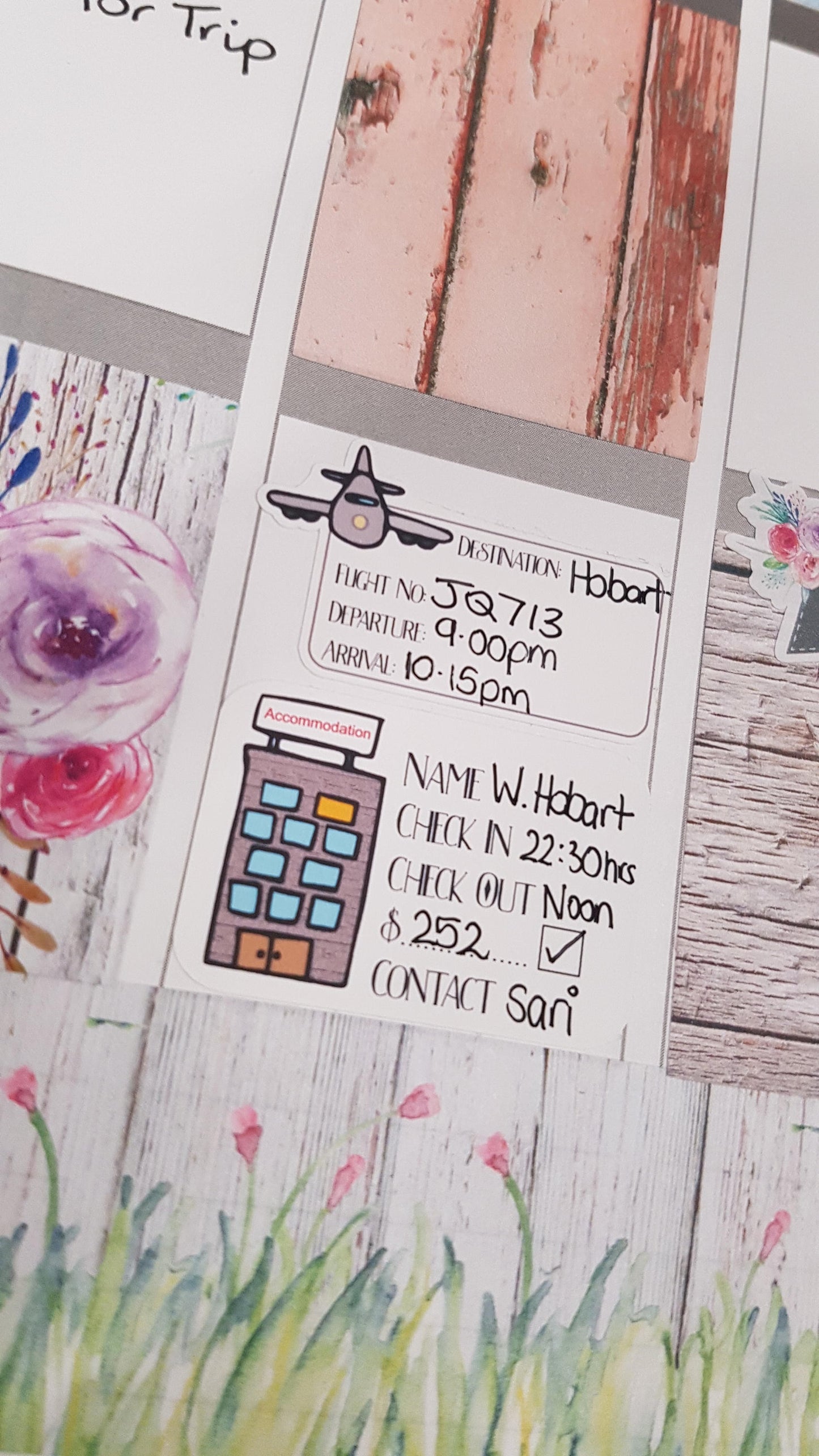 Hotel | Accommodation Tracker Planner stickers