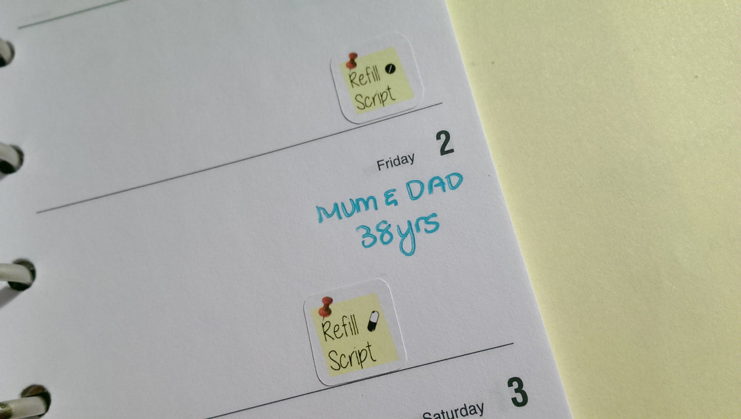 Script Refill Reminders for Tablets & Capsules