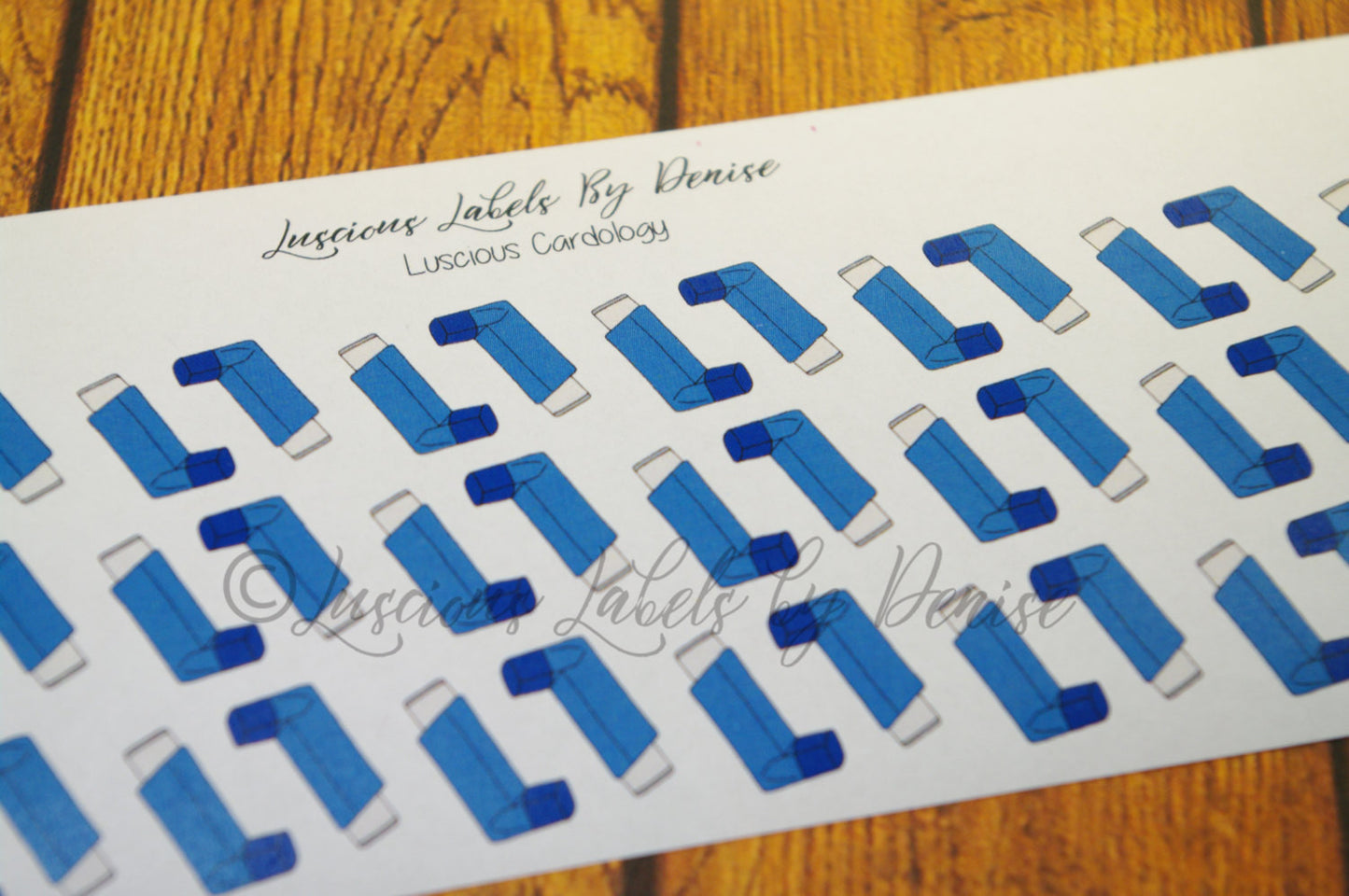 Blue Asthma Puffer Stickers M33