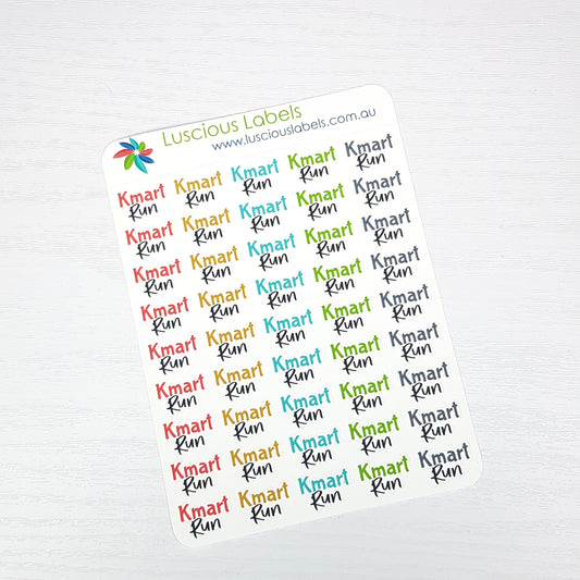K-mart Run Stickers