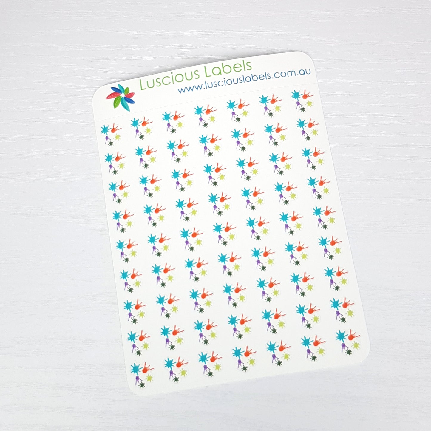 Mini Icon Paint Splatter Art Class Planner Stickers