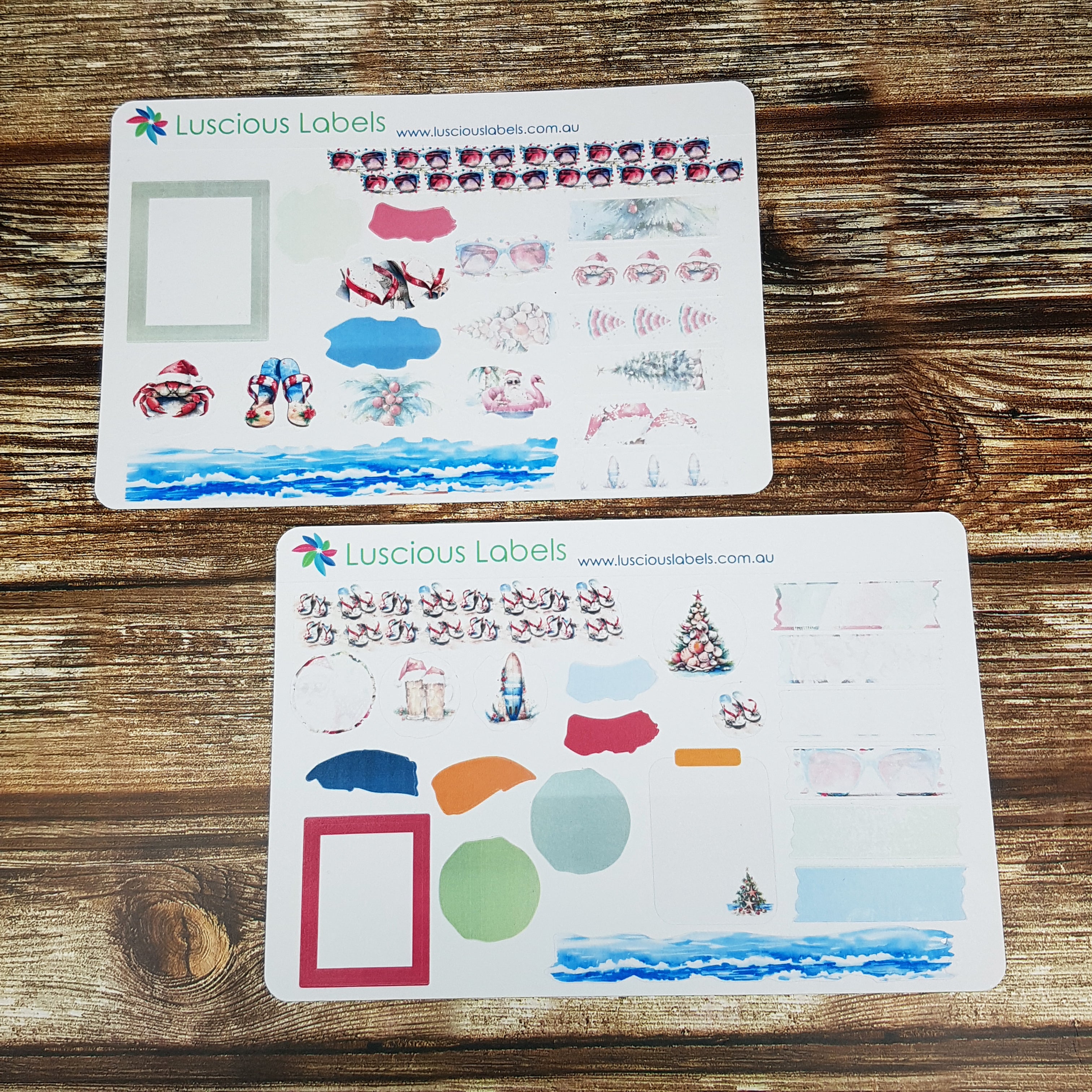 Sandy Print Label Sandy & Bright Journaling Sticker Kit β Luscious Labels