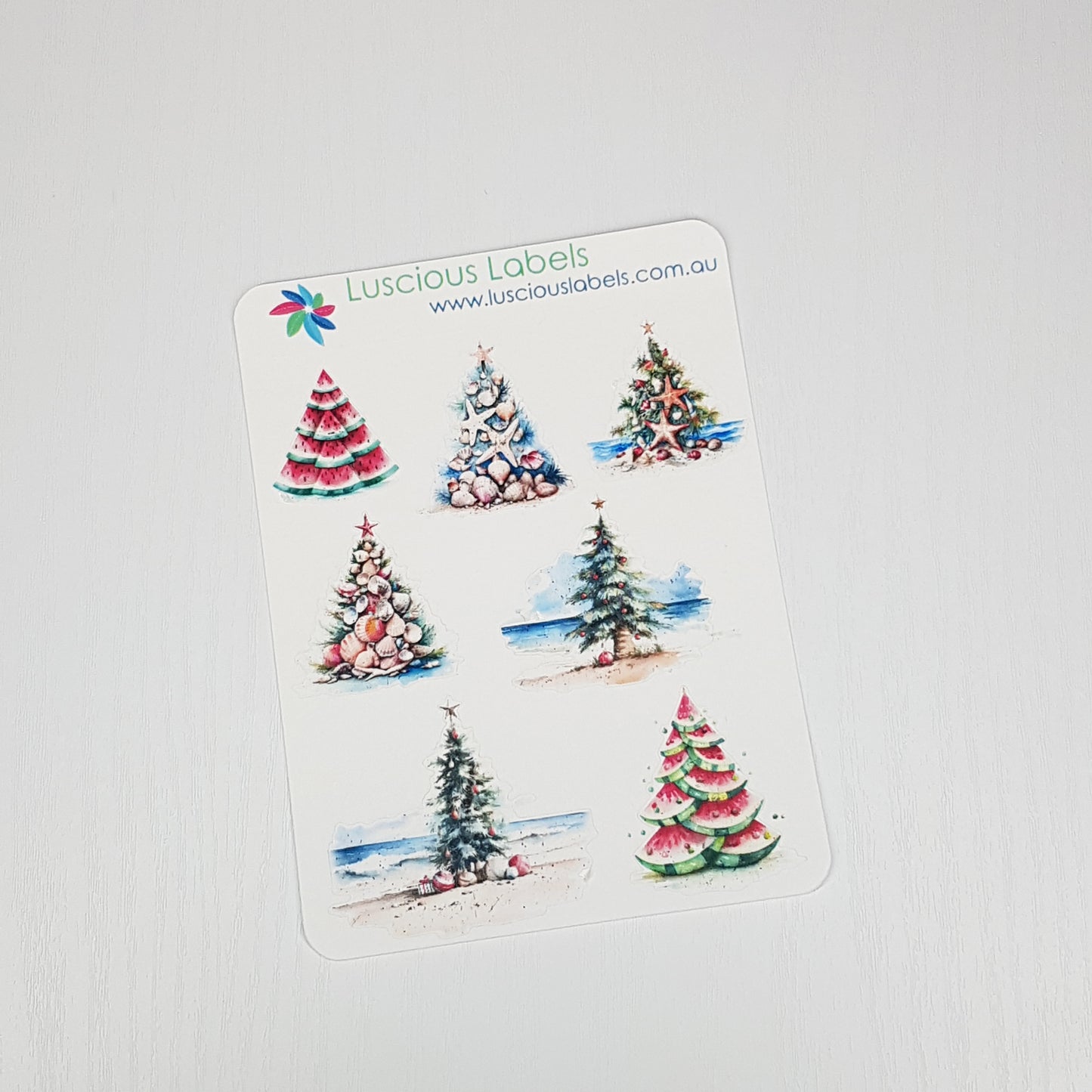 Sandy & Bright Christmas Tree Stickers