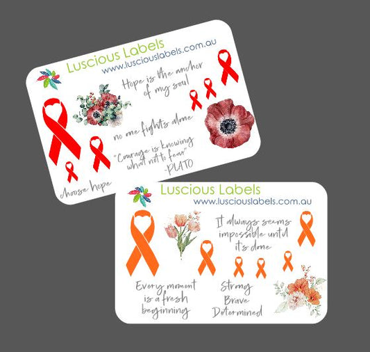Blood Cancer/Leukemia Awareness Stickers