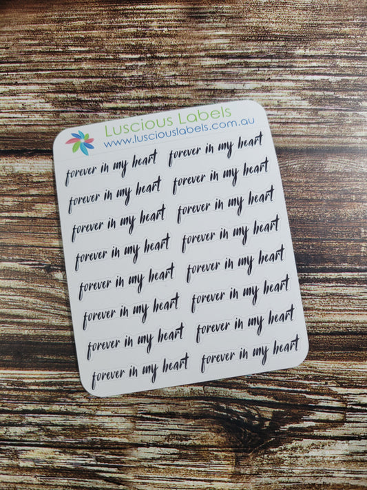 Forever in my heart Planner Stickers