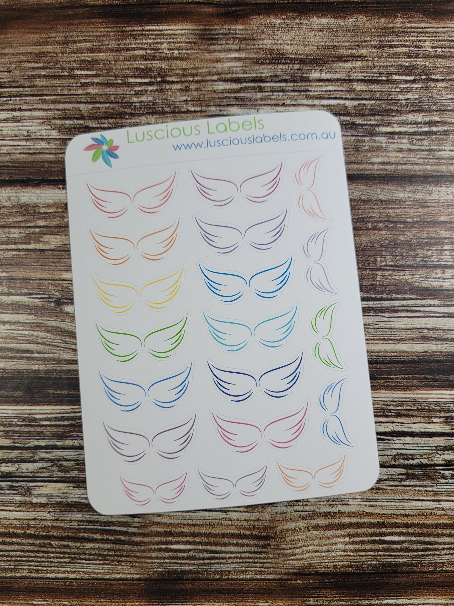Delicate Wing Memorial Stickers for remembering Loved ones