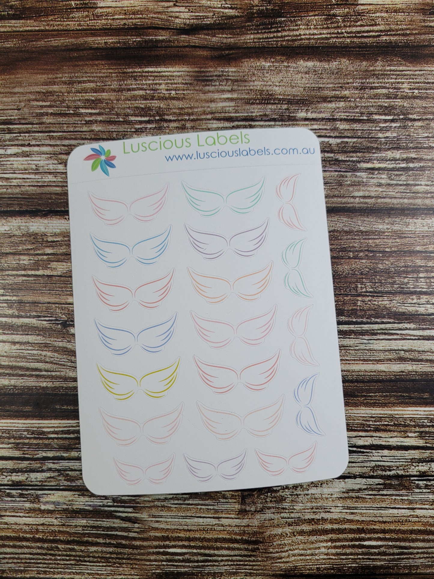 Delicate Wing Memorial Stickers for remembering Loved ones
