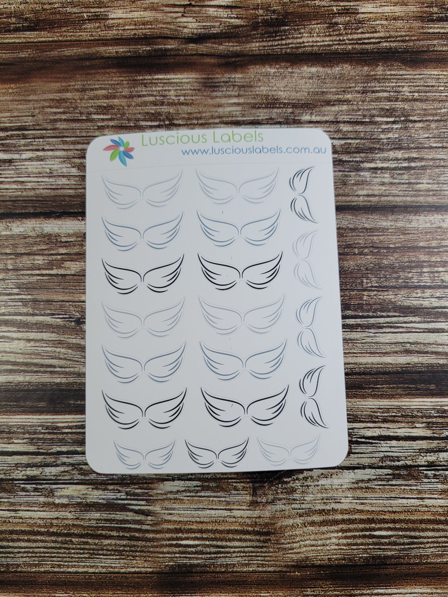 Delicate Wing Memorial Stickers for remembering Loved ones