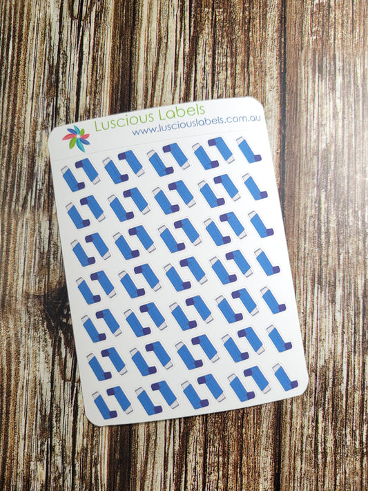 Blue Asthma Puffer Stickers M33