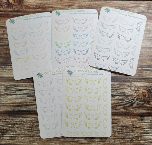 Delicate Wing Memorial Stickers for remembering Loved ones
