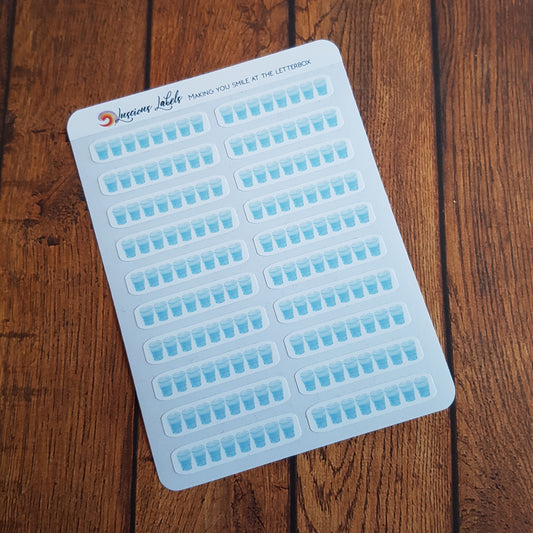 Watercolour Water Intake | Hydration Tracking Stickers