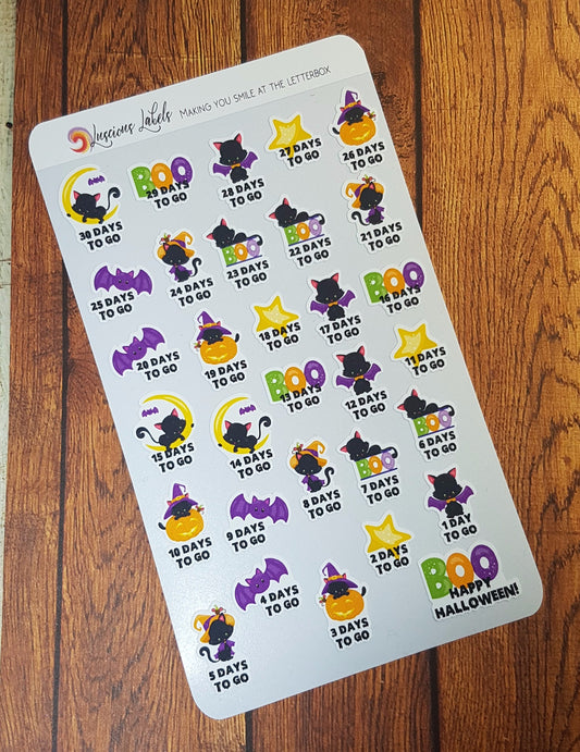 Hallow Kitty Countdown Stickers