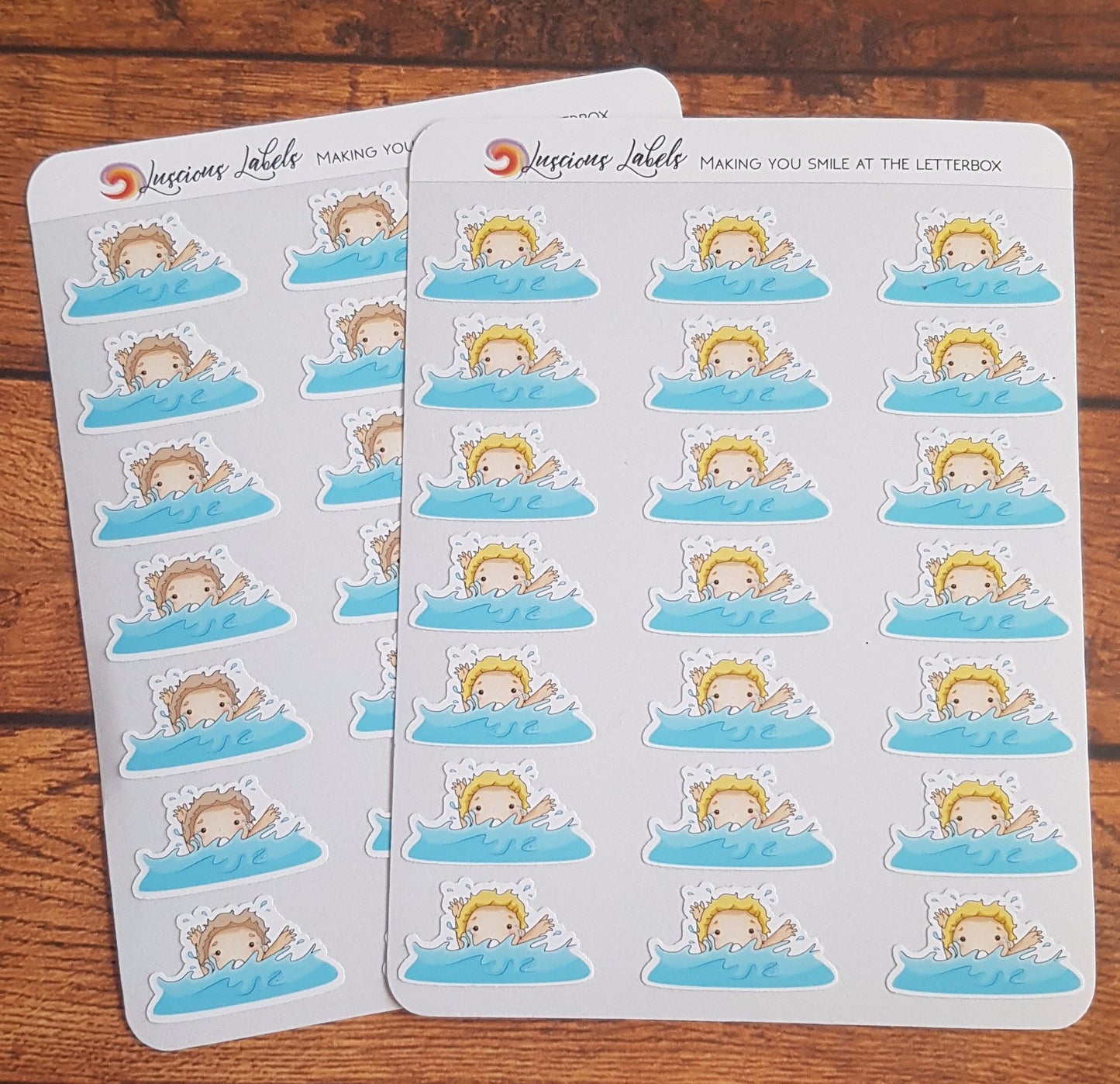 Swimming Child Stickers