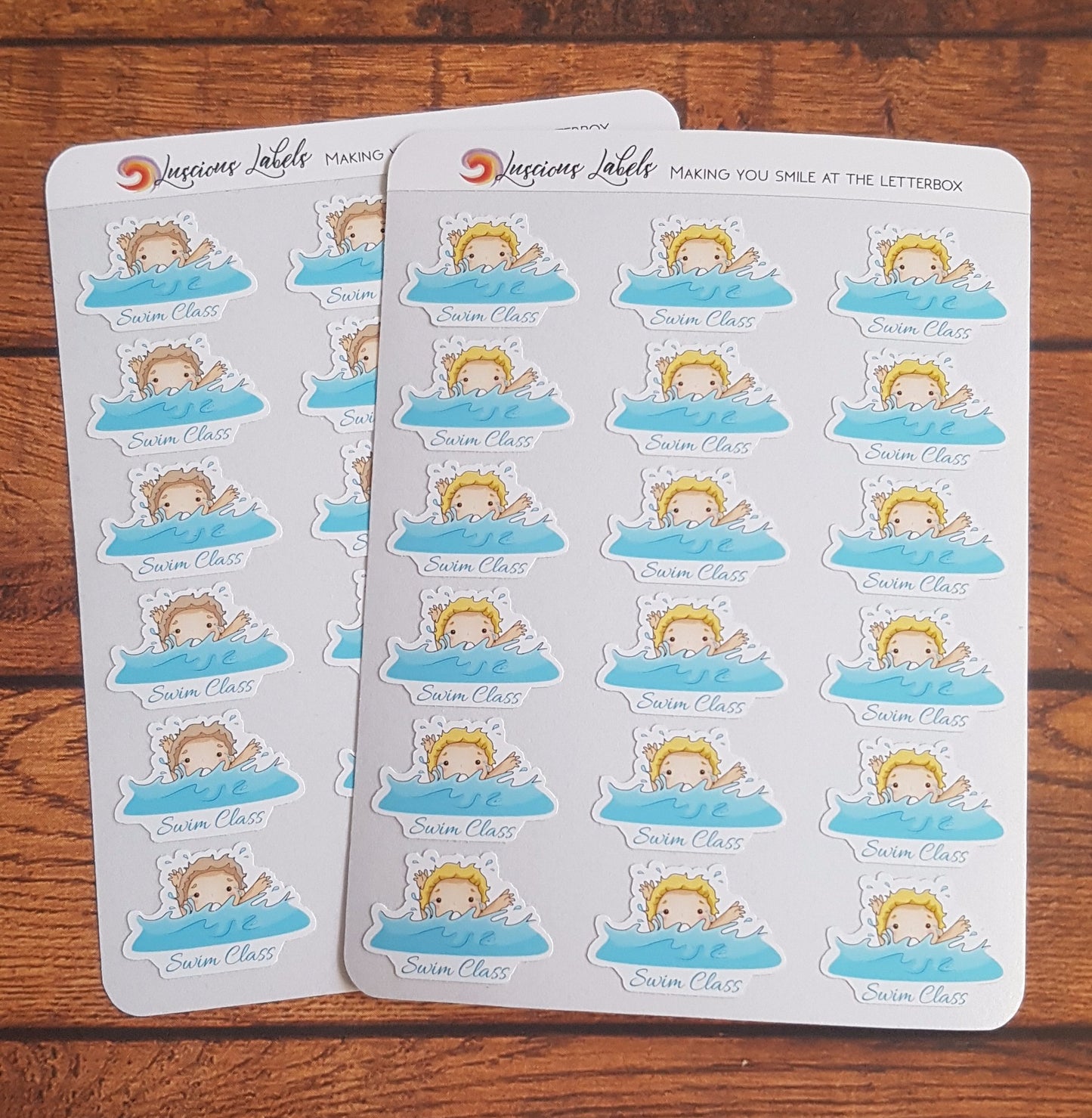 Swim Class Stickers