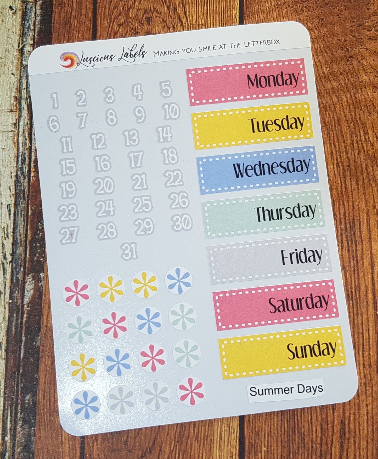 Date Covers - Summer Days