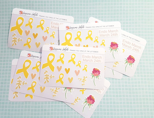 Endometriosis Awareness 'Endo March' Stickers