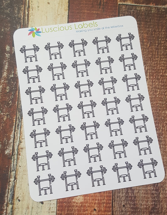 Weight Training Mini Icon Planner Stickers