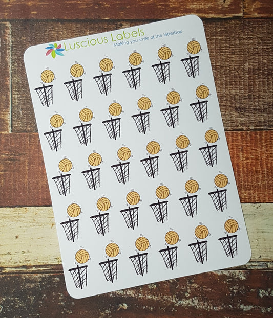 Netball Game Day Reminder Stickers