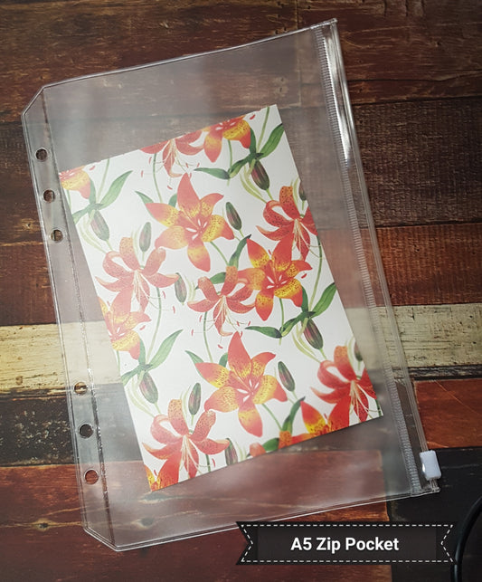 A5 Planner PVC Pockets | Top Load | Credit Card | Zip