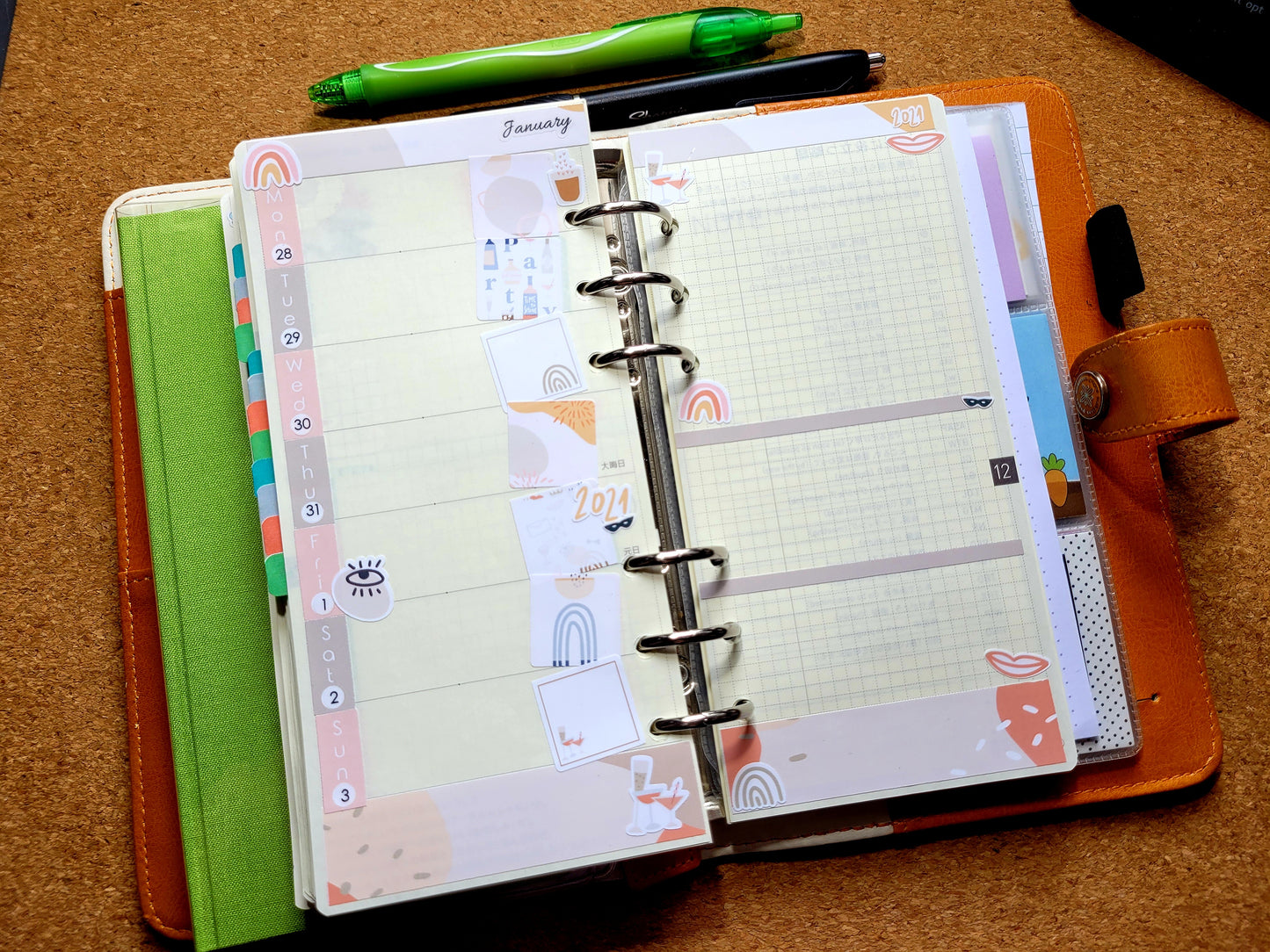 Weeks Kits for Small Planners - Neutral New Year