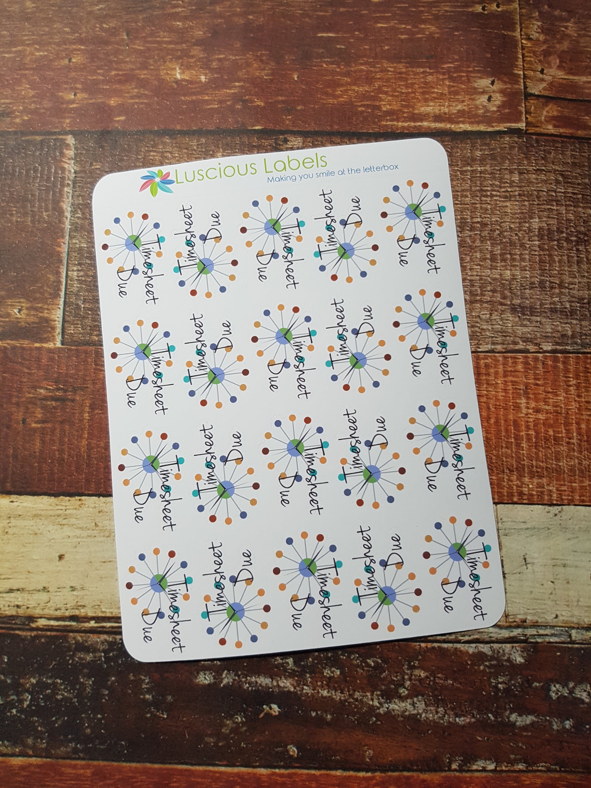 Timesheet Due Stickers – Luscious Labels