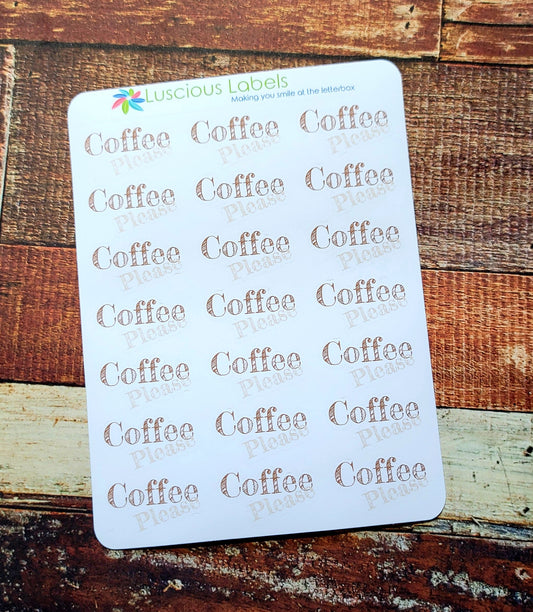 Coffee Please Stickers
